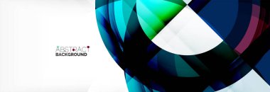 Yuvarlak şekiller, üçgenler ve daireler. Modern soyut arkaplan