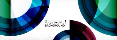 Yuvarlak şekiller, üçgenler ve daireler. Modern soyut arkaplan