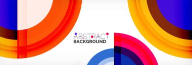 Yuvarlak şekiller, üçgenler ve daireler. Modern soyut arkaplan