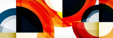 Yuvarlak şekiller, üçgenler ve daireler. Modern soyut arkaplan