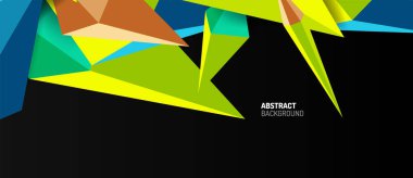 3d düşük poli soyut arka plan vektör çizimi