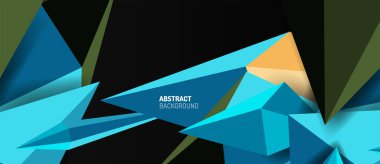 3d düşük poli soyut arka plan vektör çizimi