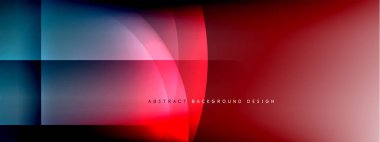 Vektör soyut arkaplan - gölgeler ve ışık efektleri ile sıvı gradyanı üzerinde daire ve çapraz çapraz. Metin için tekno ya da ticari parlak tasarım şablonları