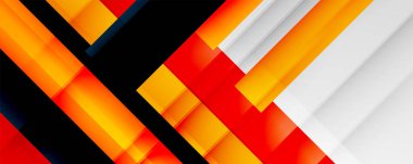 Gölge çizgileri, modern formlar, dikdörtgenler, kareler ve akışkan eğimlere sahip geometrik soyut arkaplanlar. Parlak renkli çizgiler serin arkaplanlar