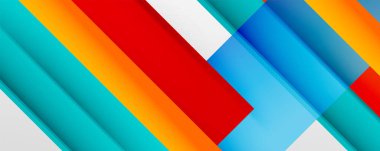 Gölge çizgileri, modern formlar, dikdörtgenler, kareler ve akışkan eğimlere sahip geometrik soyut arkaplanlar. Parlak renkli çizgiler serin arkaplanlar