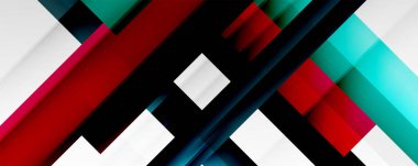 Gölge çizgileri, modern formlar, dikdörtgenler, kareler ve akışkan eğimlere sahip geometrik soyut arkaplanlar. Parlak renkli çizgiler serin arkaplanlar