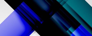 Gölge çizgileri, modern formlar, dikdörtgenler, kareler ve akışkan eğimlere sahip geometrik soyut arkaplanlar. Parlak renkli çizgiler serin arkaplanlar