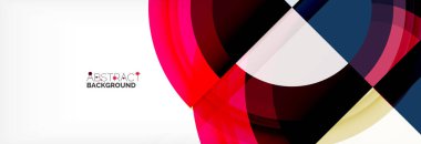 Yuvarlak şekiller, üçgenler ve daireler. Modern soyut arkaplan