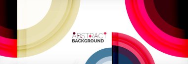 Yuvarlak şekiller, üçgenler ve daireler. Modern soyut arkaplan