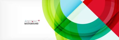 Yuvarlak şekiller, üçgenler ve daireler. Modern soyut arkaplan