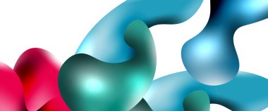 Kabarcıklar soyut arkaplan. Beyaz vektör şablonunda sıvı sıçramaları