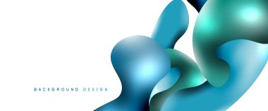 Kabarcıklar soyut arkaplan. Beyaz vektör şablonunda sıvı sıçramaları