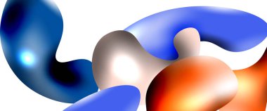 Kabarcıklar soyut arkaplan. Beyaz vektör şablonunda sıvı sıçramaları