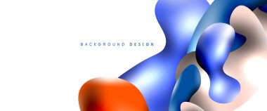 Kabarcıklar soyut arkaplan. Beyaz vektör şablonunda sıvı sıçramaları