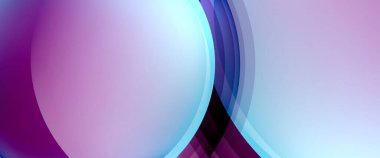 Çemberler ve baloncuklar soyut arka plan. Web pankartı, uygulama veya poster için sıvı yuvarlak şekiller