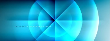 Vektör soyut arkaplan - gölgeler ve ışık efektleri ile sıvı gradyanı üzerinde daire ve çapraz çapraz. Metin için tekno ya da ticari parlak tasarım şablonları