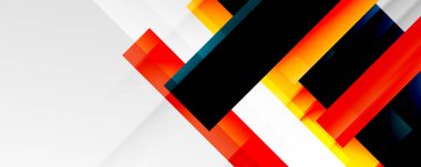 Gölge çizgileri, modern formlar, dikdörtgenler, kareler ve akışkan eğimlere sahip geometrik soyut arkaplanlar. Parlak renkli çizgiler serin arkaplanlar