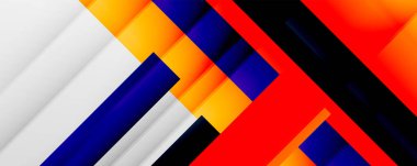 Gölge çizgileri, modern formlar, dikdörtgenler, kareler ve akışkan eğimlere sahip geometrik soyut arkaplanlar. Parlak renkli çizgiler serin arkaplanlar