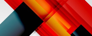 Gölge çizgileri, modern formlar, dikdörtgenler, kareler ve akışkan eğimlere sahip geometrik soyut arkaplanlar. Parlak renkli çizgiler serin arkaplanlar