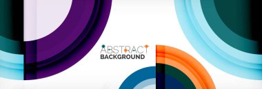 Yuvarlak şekiller, üçgenler ve daireler. Modern soyut arkaplan