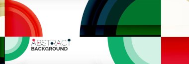 Yuvarlak şekiller, üçgenler ve daireler. Modern soyut arkaplan