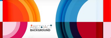 Yuvarlak şekiller, üçgenler ve daireler. Modern soyut arkaplan