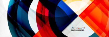 Yuvarlak şekiller, üçgenler ve daireler. Modern soyut arkaplan