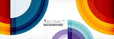 Yuvarlak şekiller, üçgenler ve daireler. Modern soyut arkaplan