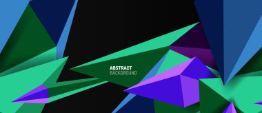 3d düşük poli soyut arka plan vektör çizimi