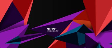 3d düşük poli soyut arka plan vektör çizimi