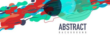 Moda sıvı biçimi, soyut tasarım şekilleri, pankartlar, broşürler, posterler, web iniş sayfaları, kapaklar veya pankartlar için dinamik vektör arkaplanı