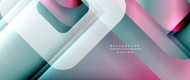 Çizgiler ve modern formlarla vektör geometrik arkaplan. Soyut yuvarlak şekiller, gölge ve ışık efektleri ile akışkan eğimli