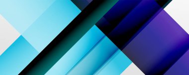 Gölge çizgileri, modern formlar, dikdörtgenler, kareler ve akışkan eğimlere sahip geometrik soyut arkaplanlar. Parlak renkli çizgiler serin arkaplanlar