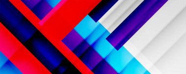 Gölge çizgileri, modern formlar, dikdörtgenler, kareler ve akışkan eğimlere sahip geometrik soyut arkaplanlar. Parlak renkli çizgiler serin arkaplanlar