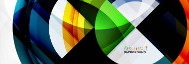 Yuvarlak şekiller, üçgenler ve daireler. Modern soyut arkaplan