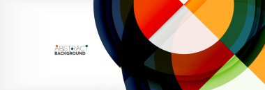 Yuvarlak şekiller, üçgenler ve daireler. Modern soyut arkaplan