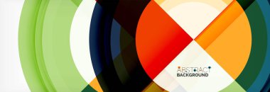 Yuvarlak şekiller, üçgenler ve daireler. Modern soyut arkaplan