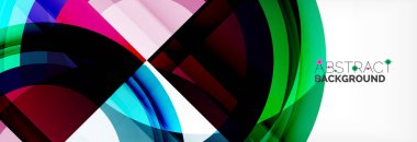 Yuvarlak şekiller, üçgenler ve daireler. Modern soyut arkaplan