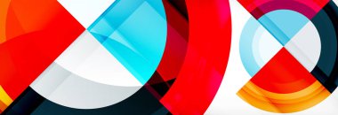 Yuvarlak şekiller, üçgenler ve daireler. Modern soyut arkaplan