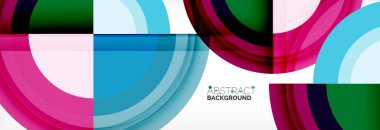 Yuvarlak şekiller, üçgenler ve daireler. Modern soyut arkaplan