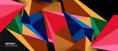 3d düşük poli soyut arka plan vektör çizimi