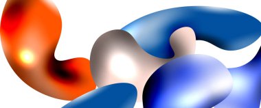 Kabarcıklar soyut arkaplan. Beyaz vektör şablonunda sıvı sıçramaları