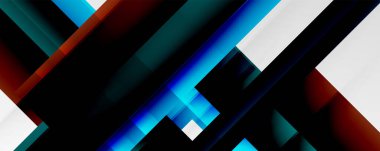 Gölge çizgileri, modern formlar, dikdörtgenler, kareler ve akışkan eğimlere sahip geometrik soyut arkaplanlar. Parlak renkli çizgiler serin arkaplanlar