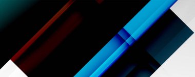 Gölge çizgileri, modern formlar, dikdörtgenler, kareler ve akışkan eğimlere sahip geometrik soyut arkaplanlar. Parlak renkli çizgiler serin arkaplanlar