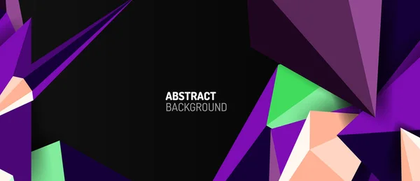 3d low poly abstract shape background vector illustration — Stock Vector