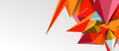 3d düşük poli soyut arka plan vektör çizimi