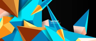 3d düşük poli soyut arka plan vektör çizimi