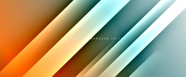 Dinamik diyagonal çizgileri olan akışkan eğimler soyut arkaplan. Dinamik ışık ve gölge efektleriyle parlak renkler. Vektör duvar kağıdı veya poster