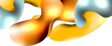 Kabarcıklar soyut arkaplan. Beyaz vektör şablonunda sıvı sıçramaları