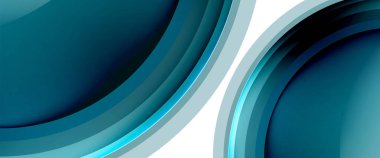 Çemberler ve baloncuklar soyut arka plan. Web pankartı, uygulama veya poster için sıvı yuvarlak şekiller